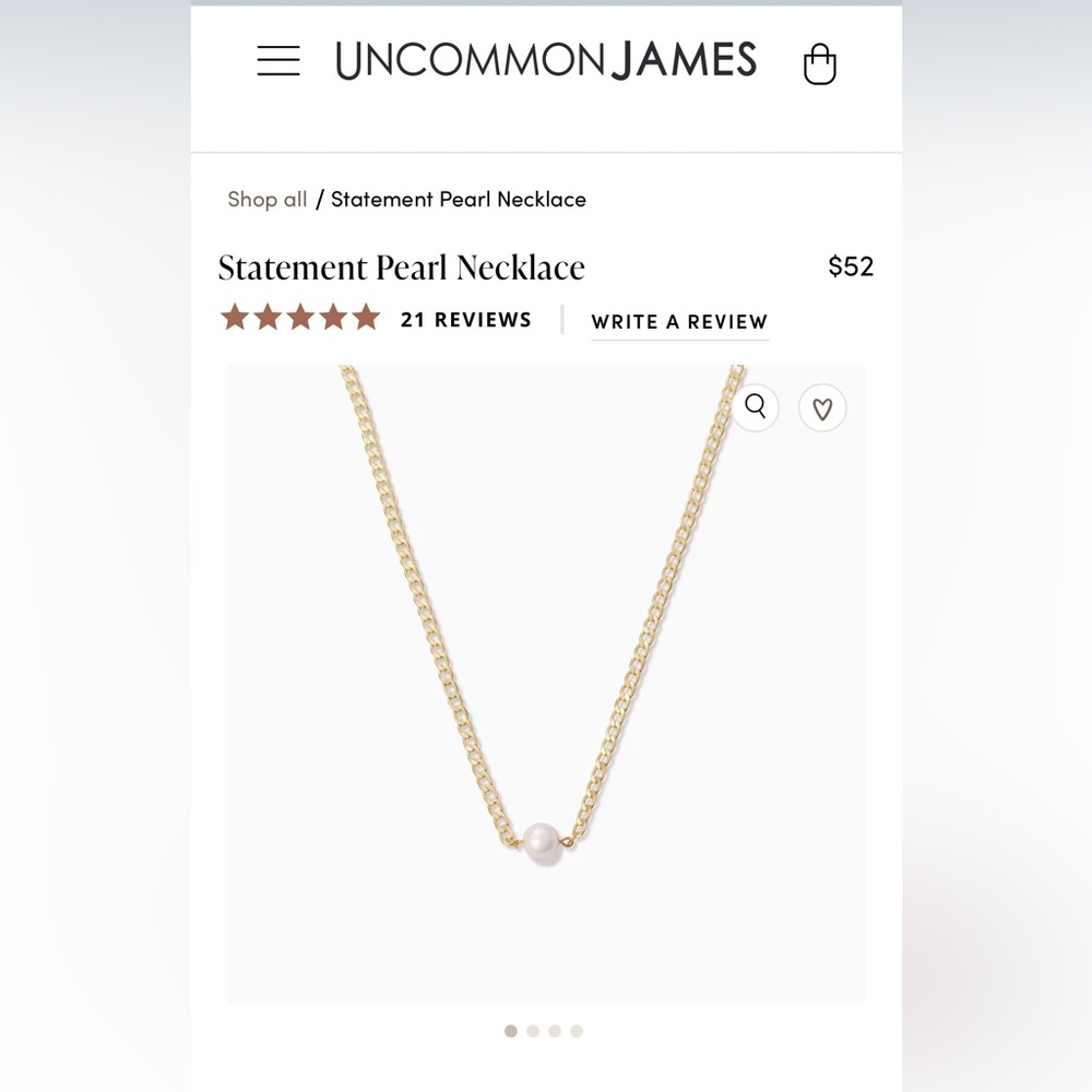 Uncommon James Statement Pearl Necklace - brand new!
